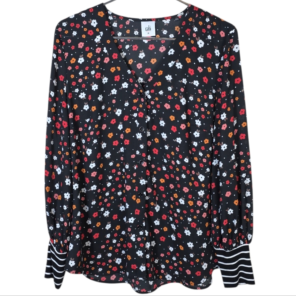 CAbi Floral Print Blouse